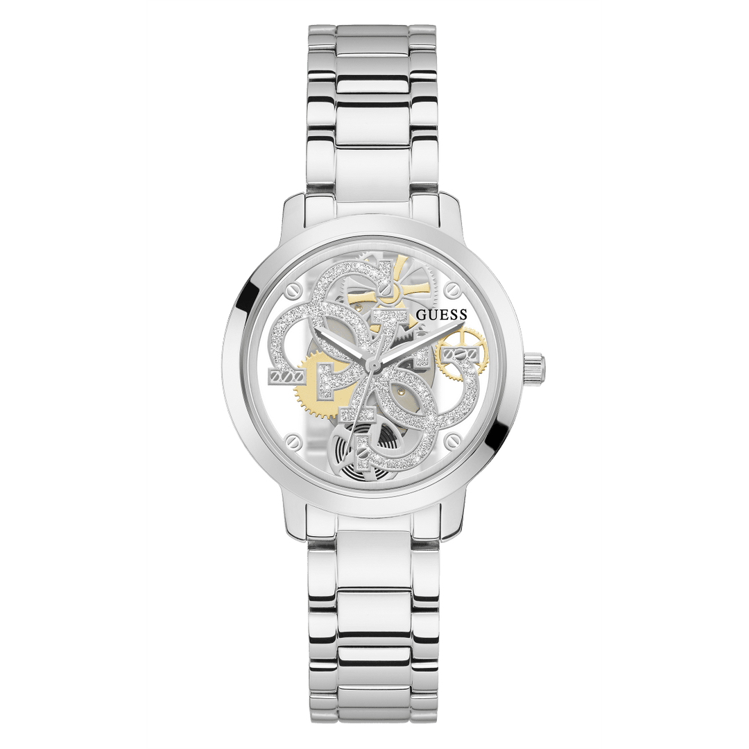 GUESS Ladies Silver Tone Analog Watch