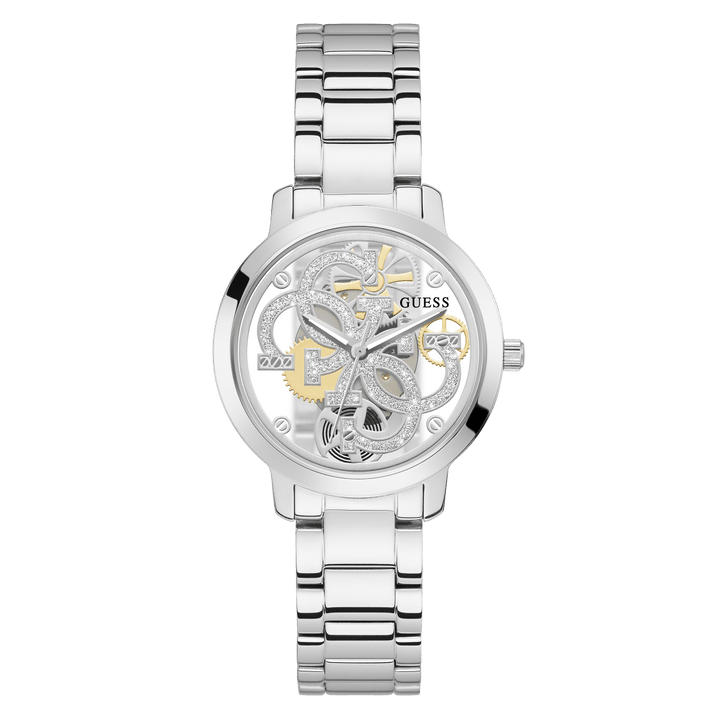 GUESS Ladies Silver Tone Analog Watch