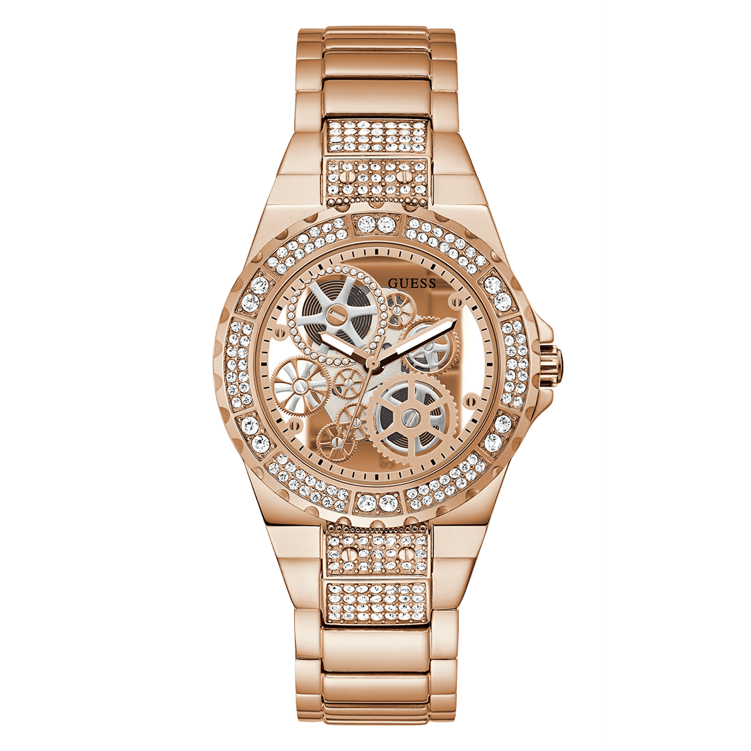 GUESS Ladies Rose Gold Tone Analog Watch