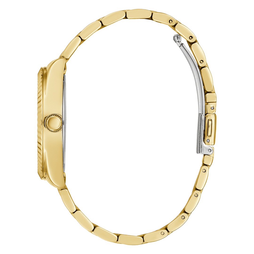 GUESS Ladies Gold Tone Day/Date Watch