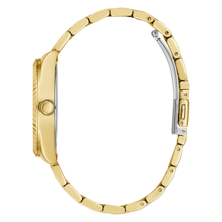 GUESS Ladies Gold Tone Day/Date Watch