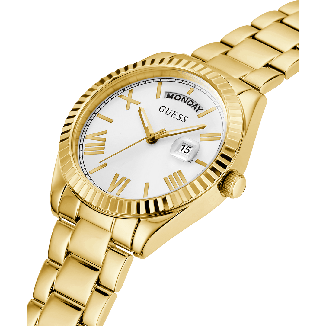 GUESS Ladies Gold Tone Day/Date Watch
