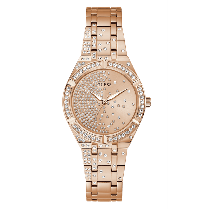 GUESS Ladies Rose Gold Tone Analog Watch