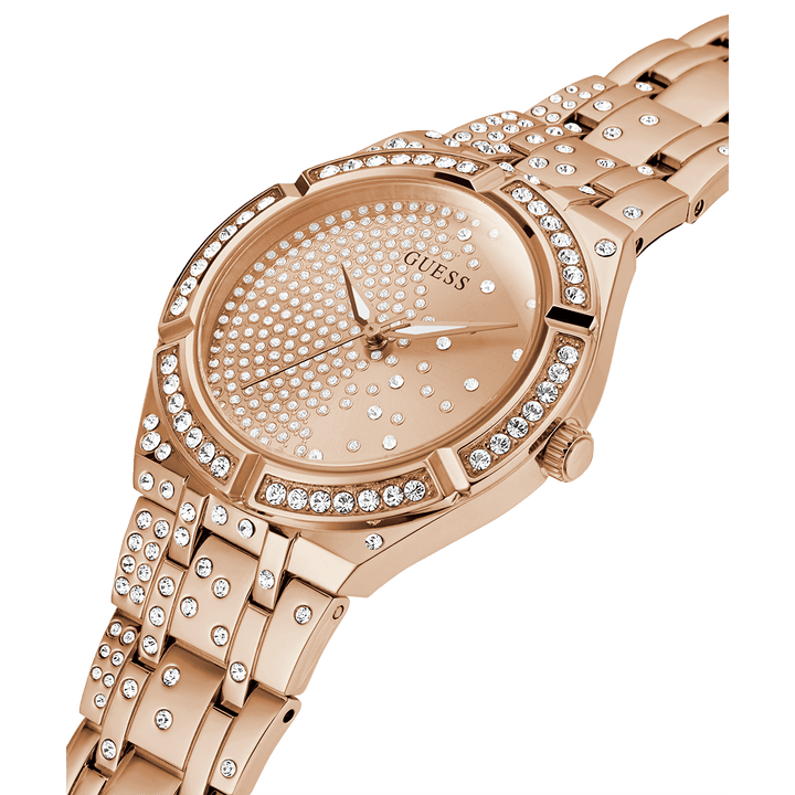 GUESS Ladies Rose Gold Tone Analog Watch