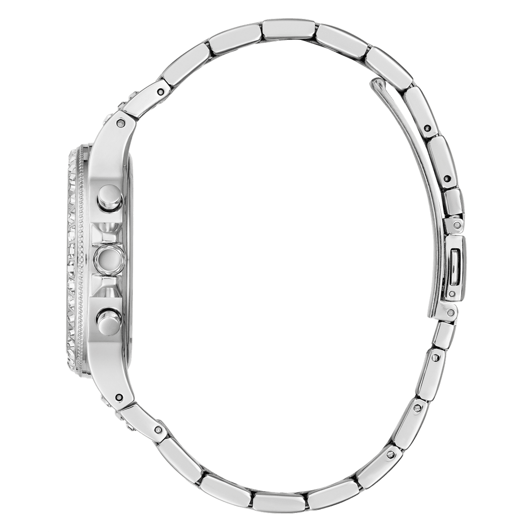 GUESS Ladies Silver Tone Multi-Function Watch