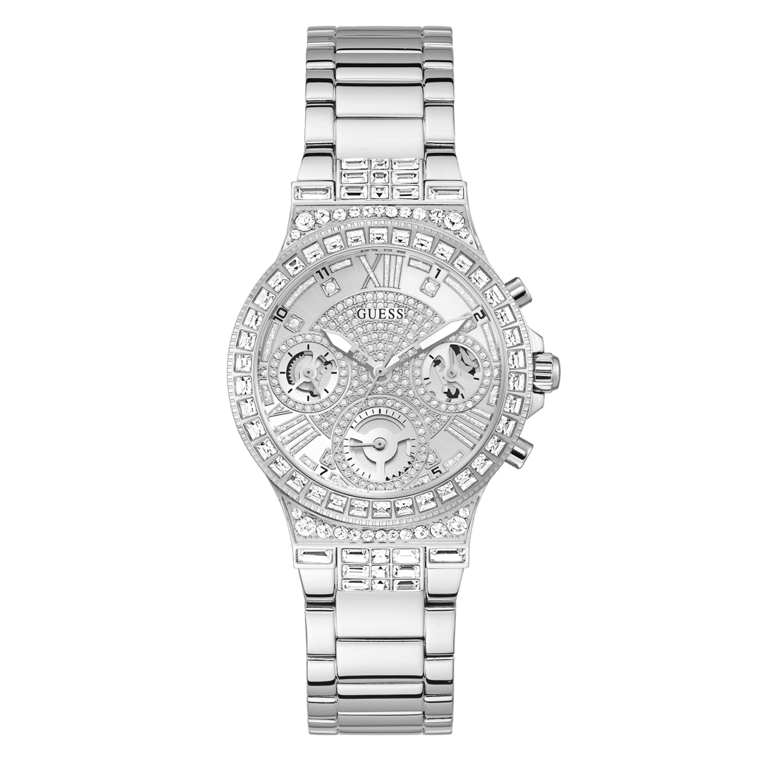 GUESS Ladies Silver Tone Multi-Function Watch