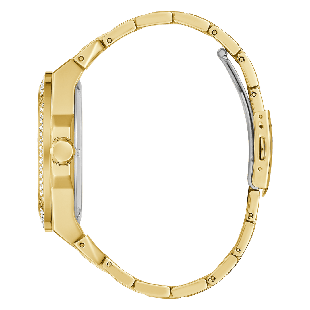 GUESS Mens Gold Tone Analog Watch