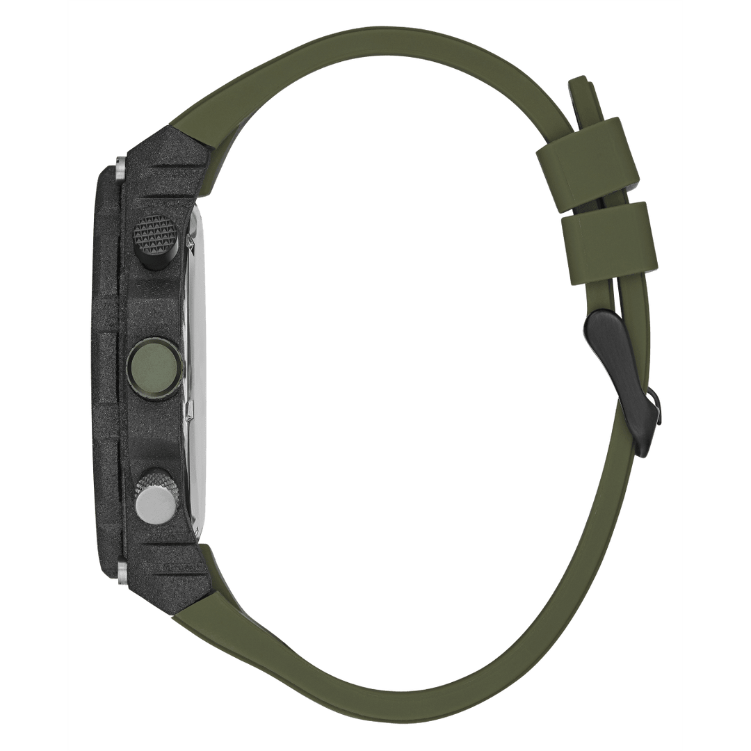 GUESS Mens Green Black Multi-Function Watch