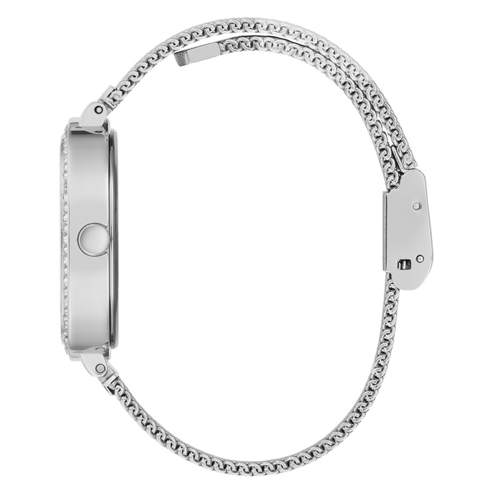 GUESS Ladies Silver Tone Analog Watch