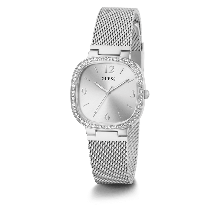 GUESS Ladies Silver Tone Analog Watch