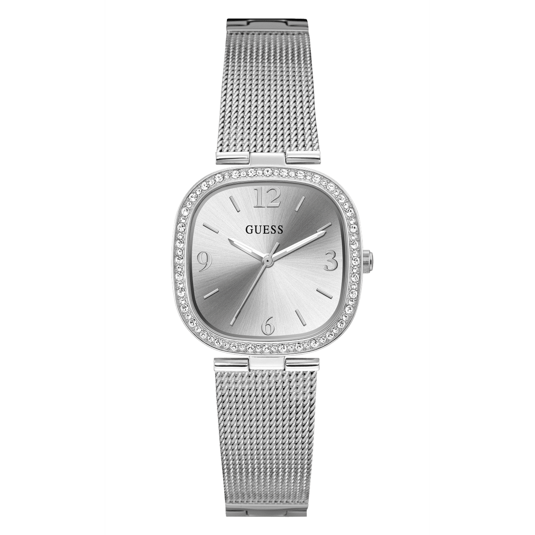 GUESS Ladies Silver Tone Analog Watch
