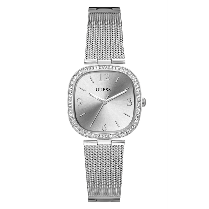 GUESS Ladies Silver Tone Analog Watch