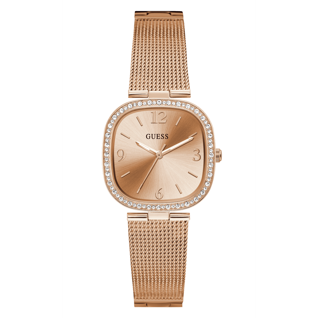 GUESS Ladies Rose Gold Tone Analog Watch