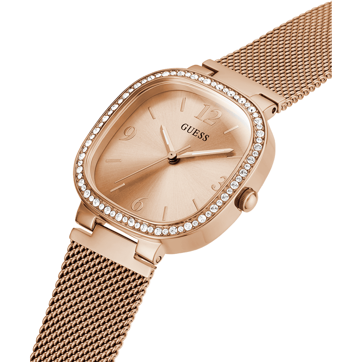 GUESS Ladies Rose Gold Tone Analog Watch