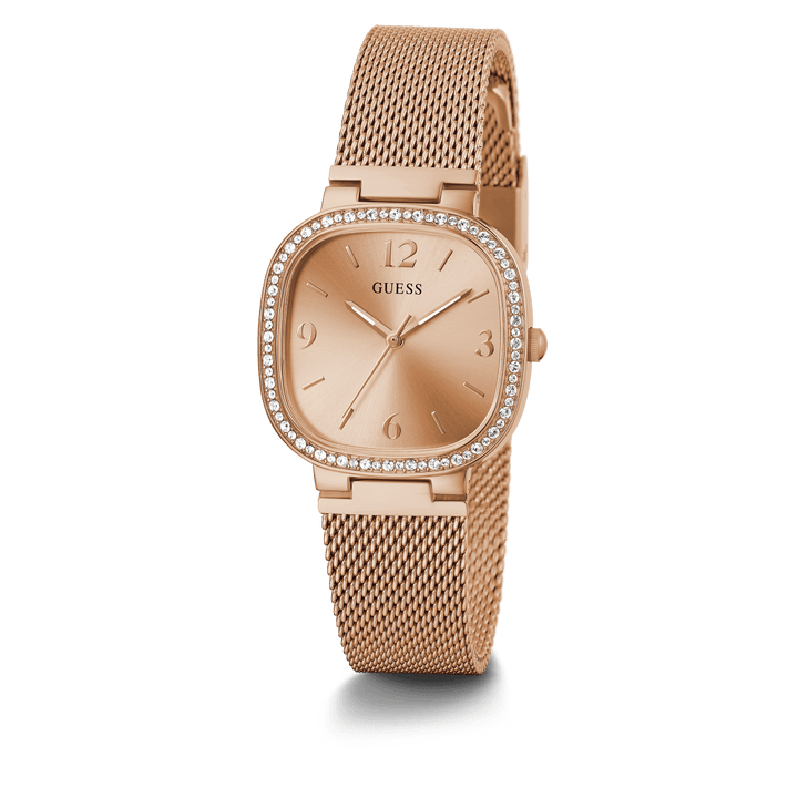 GUESS Ladies Rose Gold Tone Analog Watch