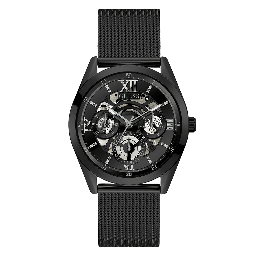 GUESS Mens Black Multi-Function Watch