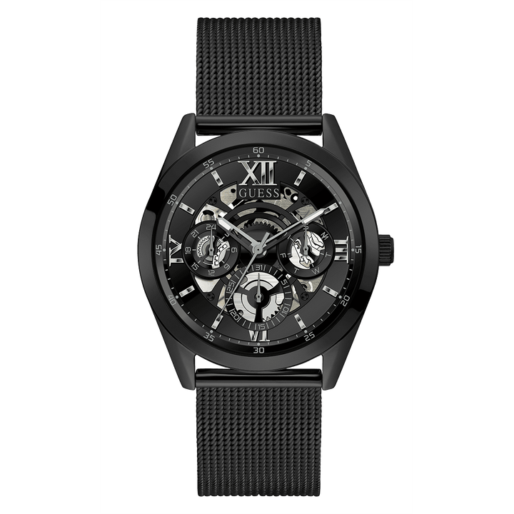 GUESS Mens Black Multi-Function Watch