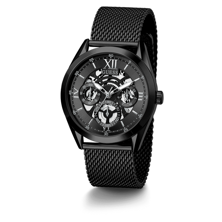 GUESS Mens Black Multi-Function Watch