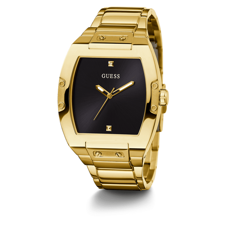 GUESS Mens Gold Tone Analog Watch