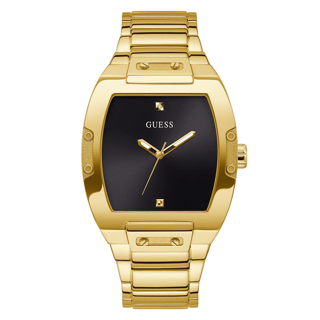 GUESS Mens Gold Tone Analog Watch