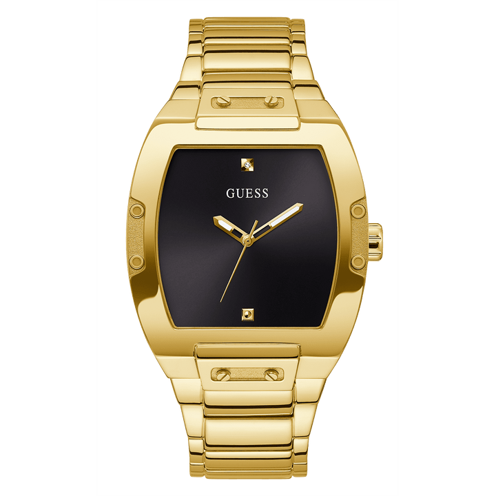 GUESS Mens Gold Tone Analog Watch