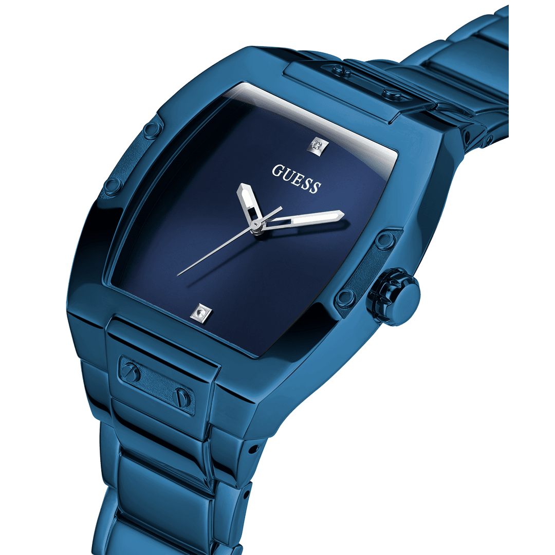 GUESS Mens Blue Analog Watch