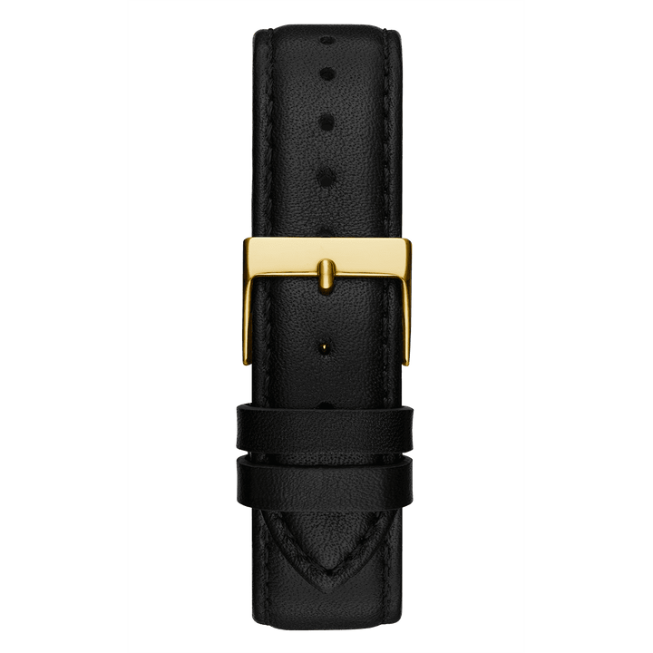 GUESS Ladies Black Gold Tone Analog Watch