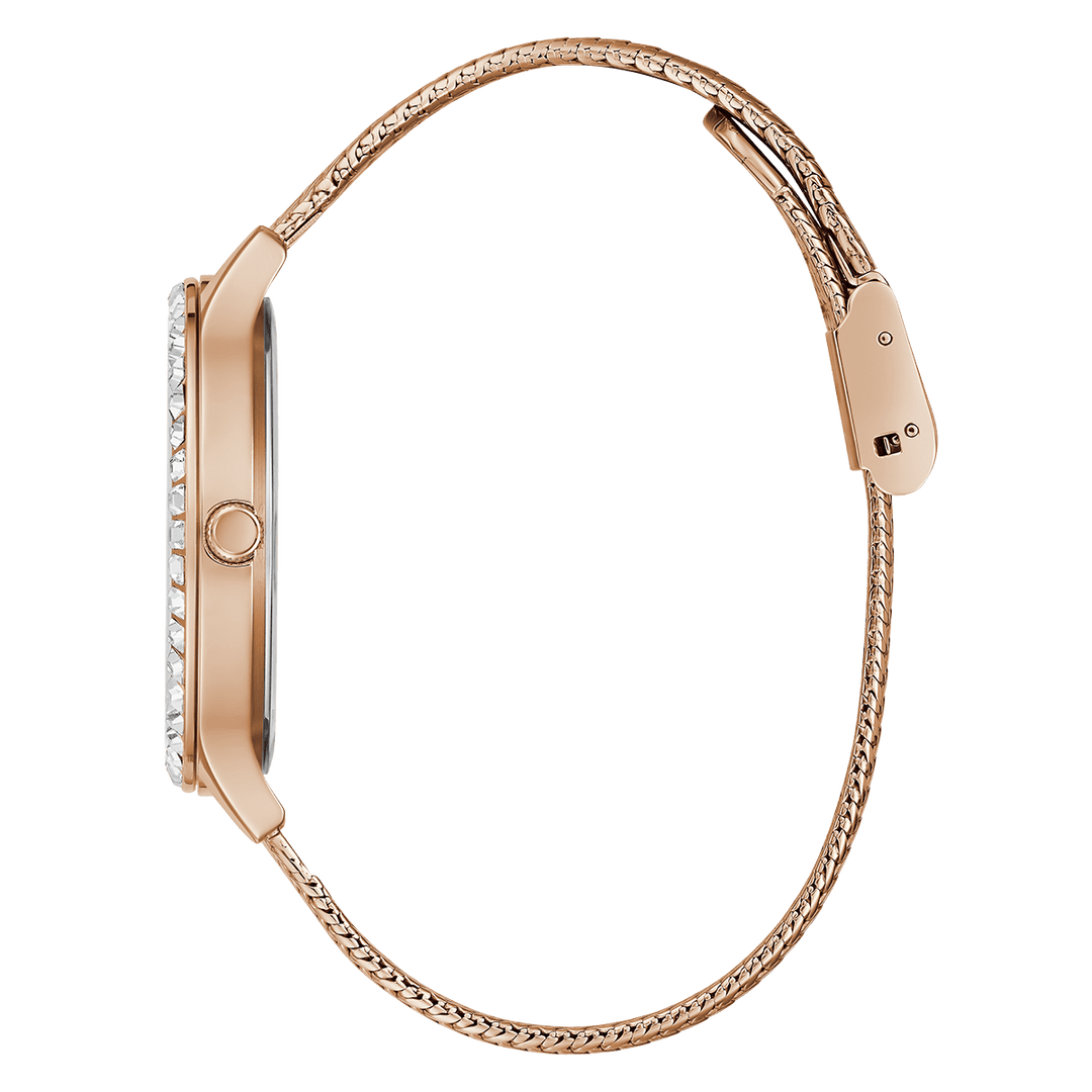 GUESS Ladies Rose Gold Tone Analog Watch