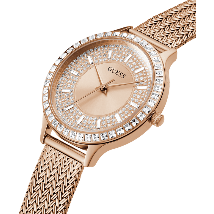 GUESS Ladies Rose Gold Tone Analog Watch