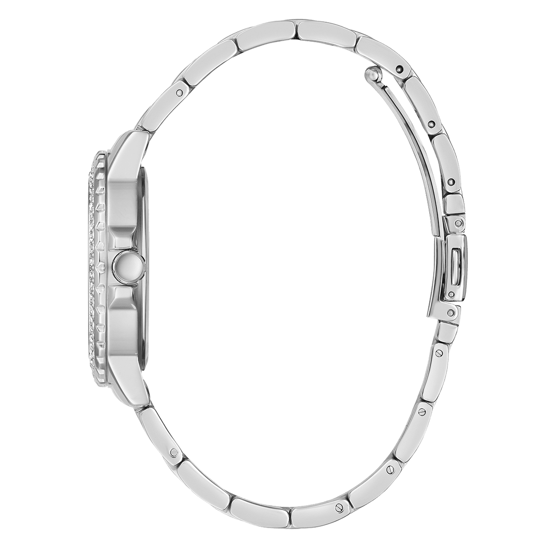 GUESS Ladies Silver Tone Multi-Function Watch