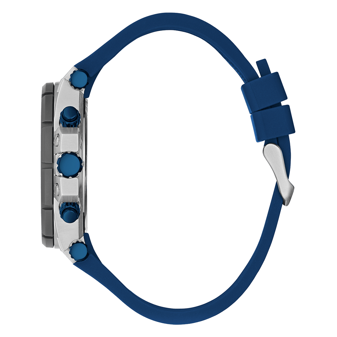 ECO-FRIENDLY SILVER, BLUE AND BLACK BIO-BASED AND RECYCLABLE WATCH