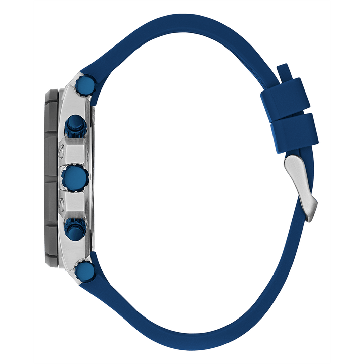 ECO-FRIENDLY SILVER, BLUE AND BLACK BIO-BASED AND RECYCLABLE WATCH