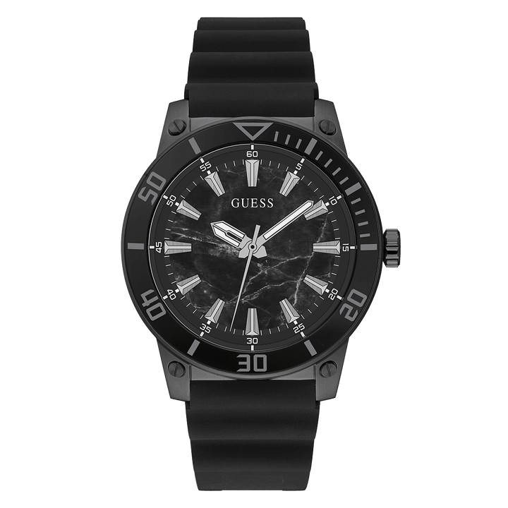 GUESS Mens Black Analog Watch