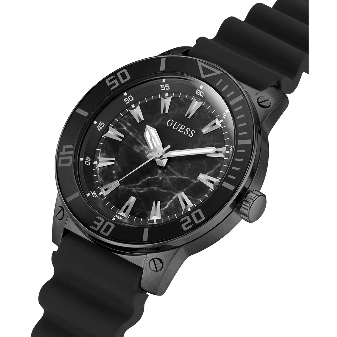 GUESS Mens Black Analog Watch