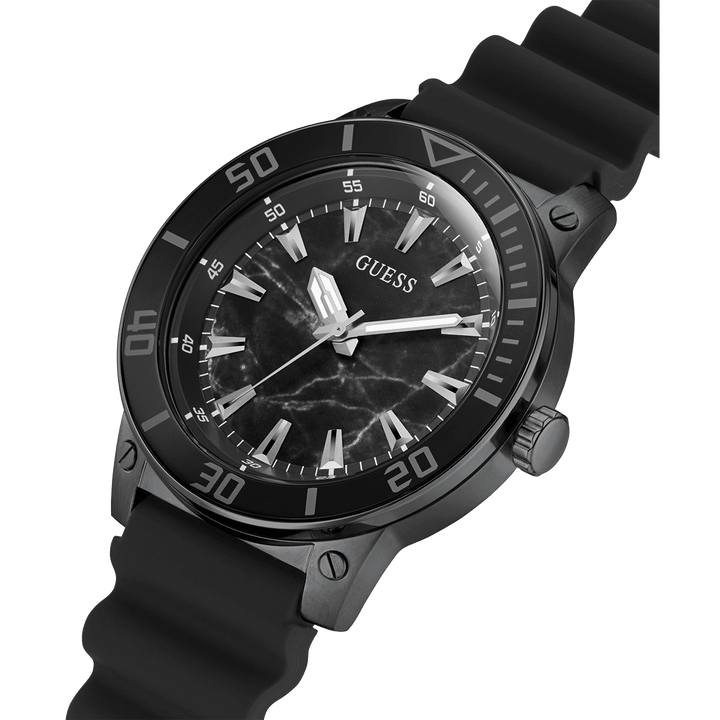 GUESS Mens Black Analog Watch