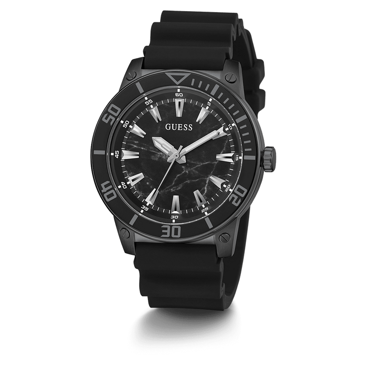 GUESS Mens Black Analog Watch