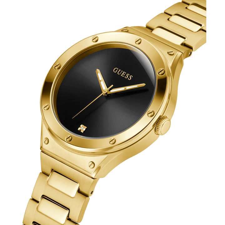 GUESS Mens Gold Tone Analog Watch