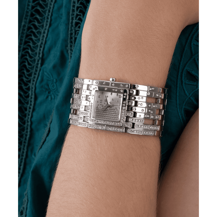 GUESS Ladies Silver Tone Analog Watch