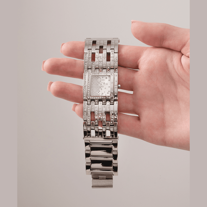 GUESS Ladies Silver Tone Analog Watch