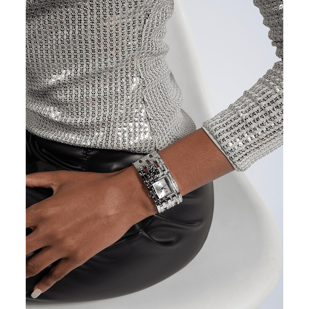 GUESS Ladies Silver Tone Analog Watch