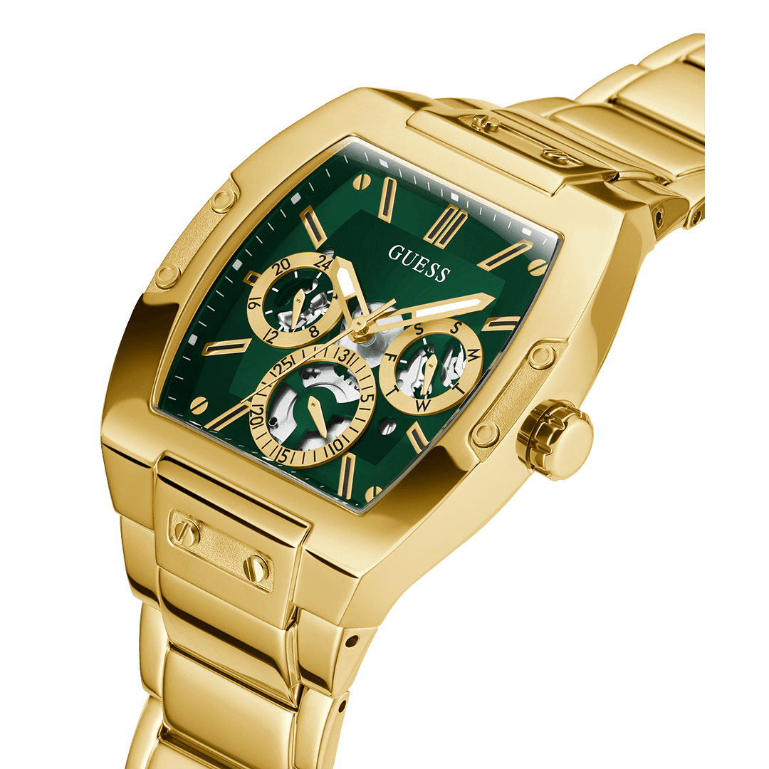 GUESS Mens Gold Tone Multi-Function Watch