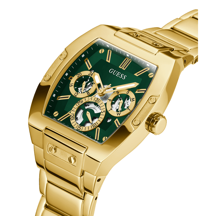 GUESS Mens Gold Tone Multi-Function Watch