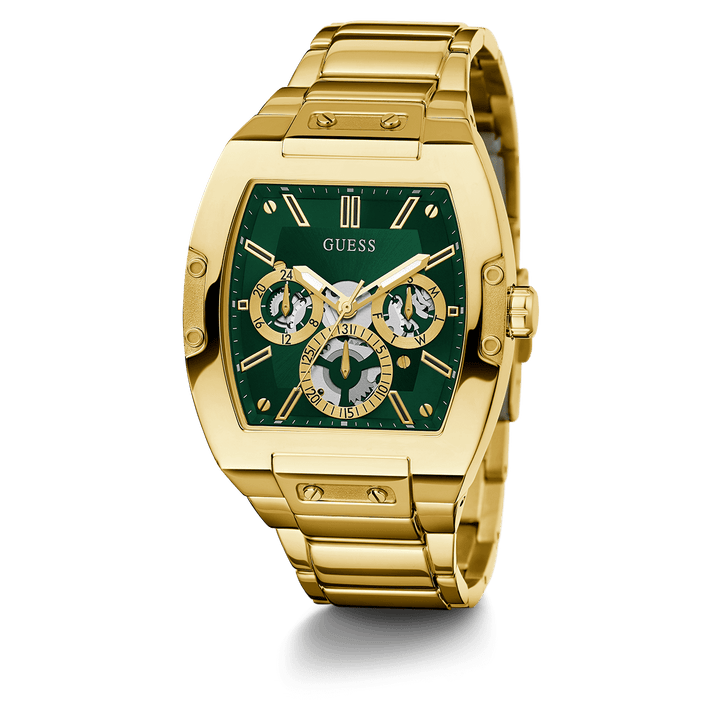 GUESS Mens Gold Tone Multi-Function Watch