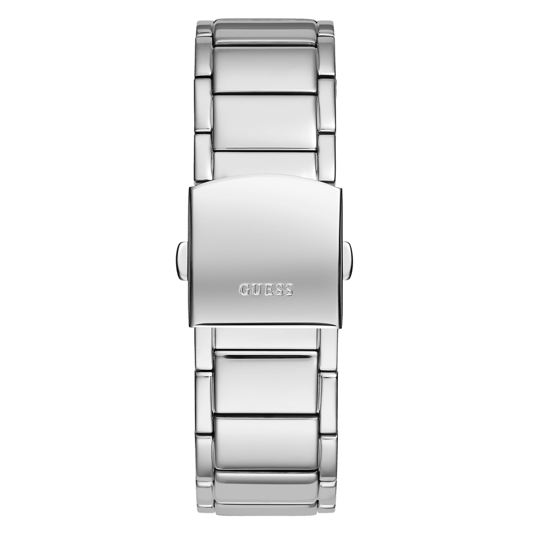 GUESS Mens Silver Tone Multi-Function Watch