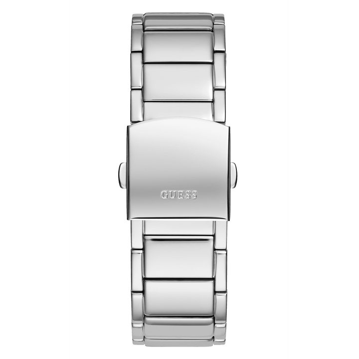 GUESS Mens Silver Tone Multi-Function Watch
