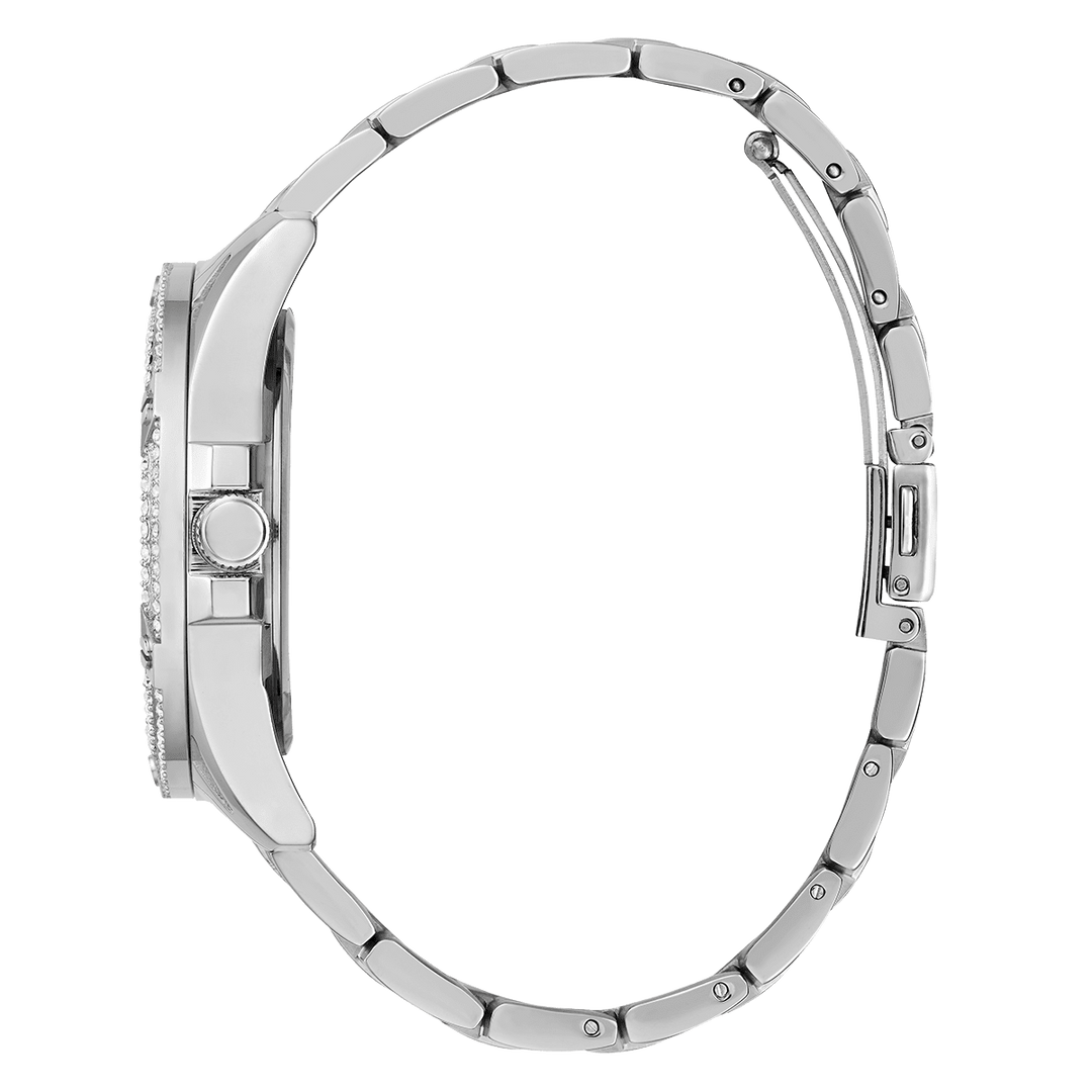 GUESS Ladies Silver Tone Multi-Function Watch