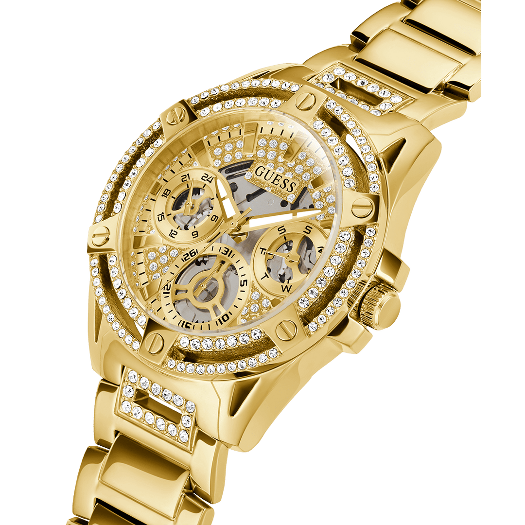 GUESS Ladies Gold Tone Multi-Function Watch