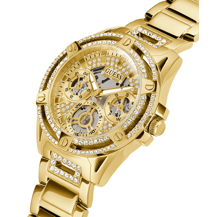 GUESS Ladies Gold Tone Multi-Function Watch