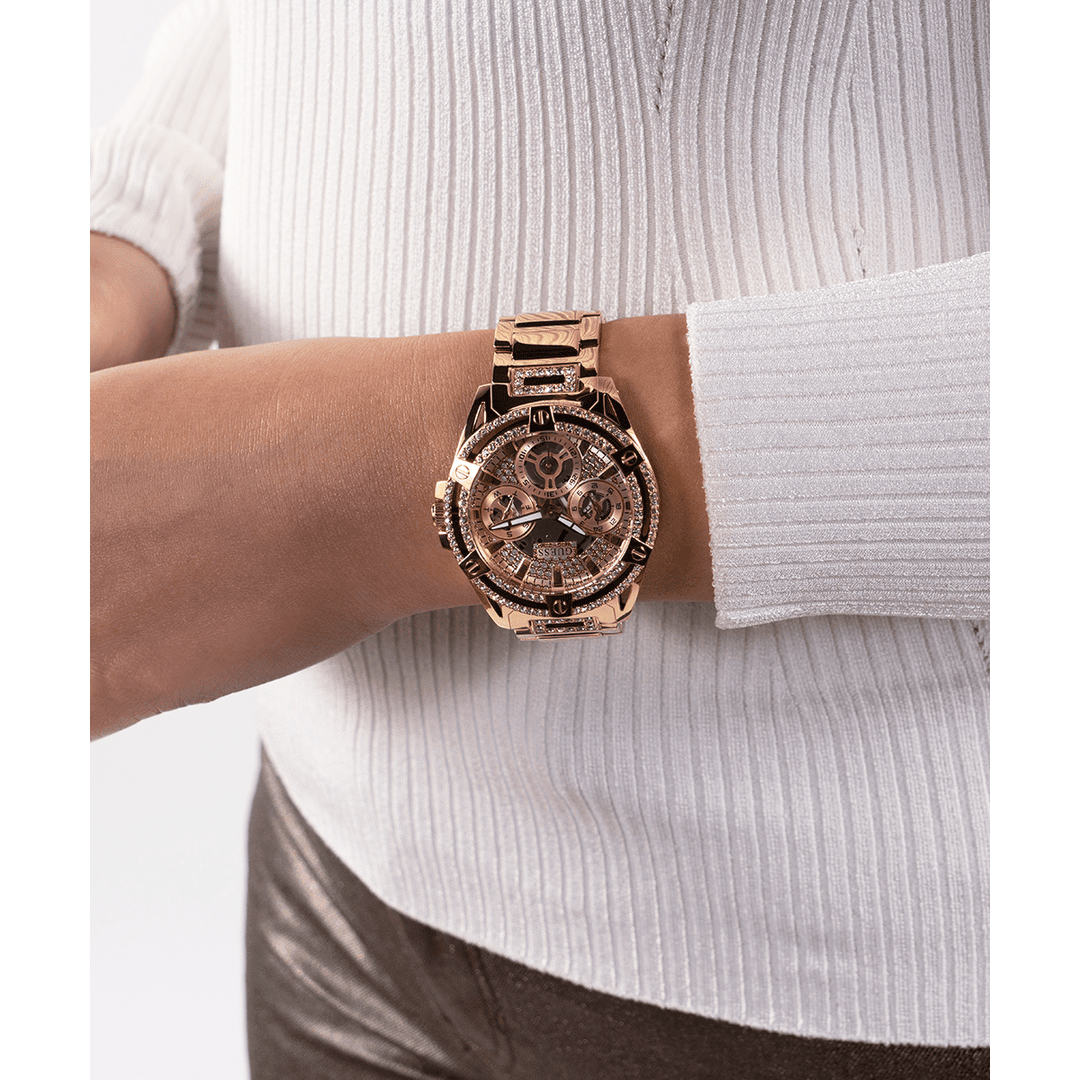GUESS Ladies Gold Tone Multi-Function Watch