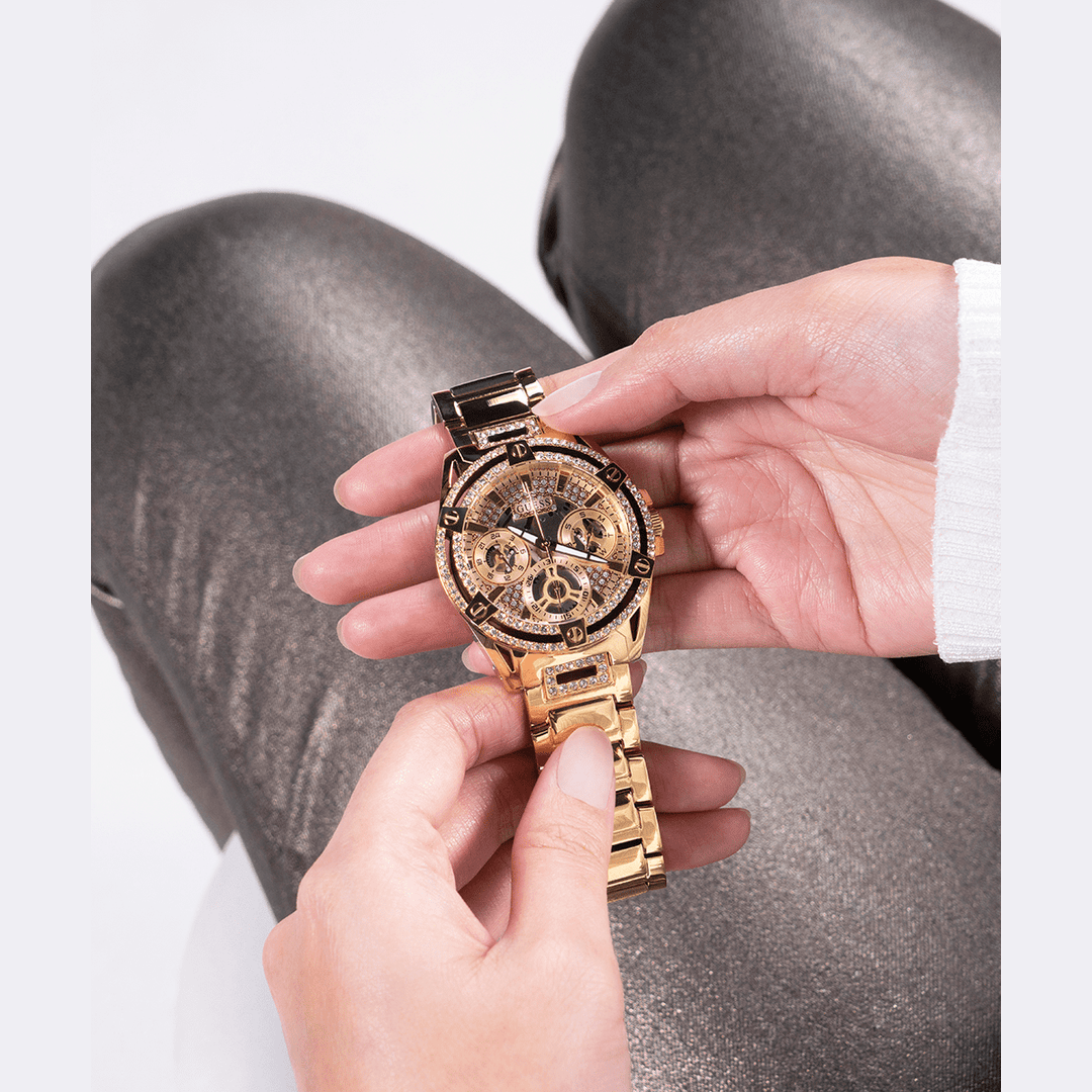 GUESS Ladies Gold Tone Multi-Function Watch